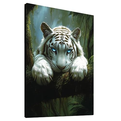 5D Diamond Painting Tiger mit Diamond Painting Zubehör Set, Diamant Malen Nach Zahlen Tier, Diamant Cross Stitch Stickerei Bastelset Erwachsene für Deko Wohnzimmer und Geschenke 50x70 cm model/-19415 von Generic