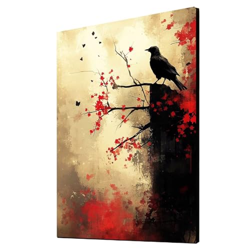 5D Diamond Painting Vogel Vollbohrer Diamant Malen Nach Zahlen Landschaft mit Diamond Painting Zubehör Set, Diamant Cross Stitch Stickerei Bastelset Erwachsene für Deko Wohnzimmer 40x55 cm 1ZSH-8614 von Generic