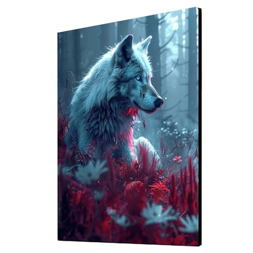 5D Diamond Painting Wolf Vollbohrer Diamant Malen Nach Zahlen Tier mit Diamond Painting Zubehör Set, Diamant Cross Stitch Stickerei Bastelset Erwachsene für Deko Wohnzimmer 90x120cm 1ZSH- 16849 5D Diamond Painting Wolf Vollbohrer Diamant Malen Nach Zahlen Tier mit Diamond Painting Zubehör Set, Diamant Cross Stitch Stickerei Bastelset Erwachsene für Deko Wohnzimmer 90x120cm 1ZSH- 16849 von Generic