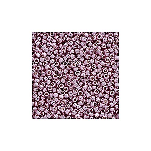 5g TOHO Rocailles 15/0, dauerhafter rosa Finish verzinkter lila (# pF553) (TOHO seed beads 15/0, Permanent Pink Finish Galvanized Lilac (#pf553)) Japanishe Glas Rund Perlen von Generic