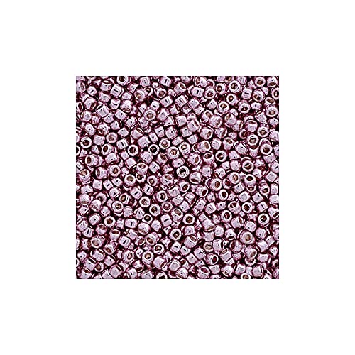 5g TOHO Rocailles 15/0, dauerhafter rosa Finish verzinkter lila (# pF553) (TOHO seed beads 15/0, Permanent Pink Finish Galvanized Lilac (#pf553)) Japanishe Glas Rund Perlen von Generic