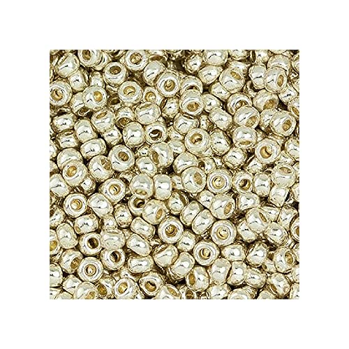 5g TOHO Rocailles 15/0, dauerhaftes Aluminium verzinktes Finish (# PF558) (TOHO seed beads 15/0, Permanent Aluminum Galvanized Finish (#pf558)) Japanishe Glas Rund Perlen von Generic