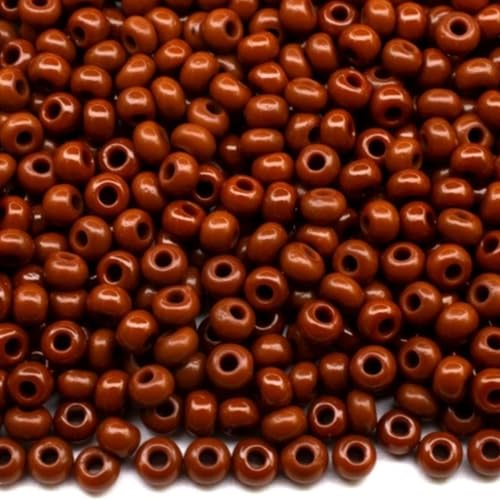6/0 13600 tschechische Glasperlen, Rocailles, blickdicht, braun, Perlengröße 4,1 mm, 130 Stück, 10 g 6/0 13600 tschechische Glasperlen, Rocailles, blickdicht, braun, Perlengröße 4,1 mm, 130 Stück, 10 g von Generic