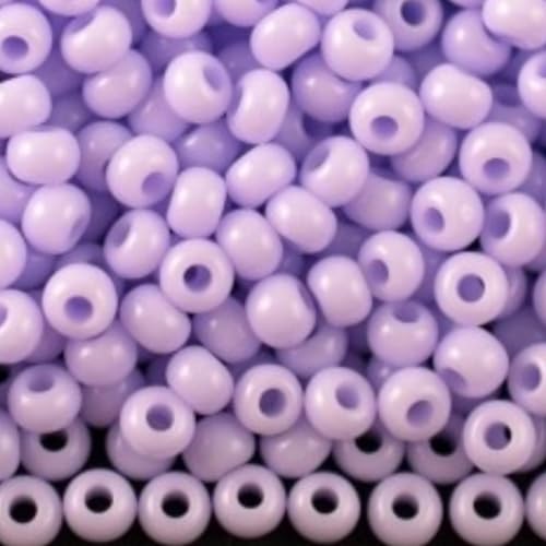 6/0 23420 Tschechische Glas-Rocailles Rocailles Opak Lila Verpackung 650 Stück Gewicht 50 Gramm Perlengröße 4,1 mm für Perlenstickerei und Schmuckherstellung von Generic