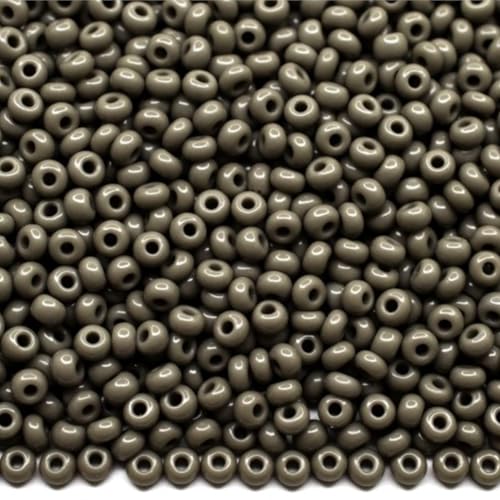 6/0 43020 Tschechische Glasperlen, Rocailles, blickdicht, blau, Verpackung 130 Stück, Gewicht 10 g, Perlengröße 4,1 mm, für Perlenstickerei, Schmuckherstellung von Generic