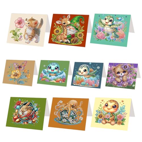 6/10/12 Stück Diamond Painting Grußkarten-Set, DIY Diamant-Malerei Grußkarten, faltbare Gruß- und Glückwunschkarten zum Basteln, Mosaik-Handarbeit, Kreative Handgemachte Postkarten 6/10/12 Stück Diamond Painting Grußkarten-Set, DIY Diamant-Malerei Grußkarten, faltbare Gruß- und Glückwunschkarten zum Basteln, Mosaik-Handarbeit, Kreative Handgemachte Postkarten von Generic