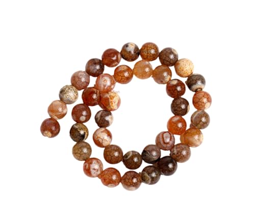 6/8/10 mm Naturstein-Achat-Perlen, rund, lose Perlen für Schmuckherstellung, Zubehör, DIY-Armband, Zubehör, 12 x 10 mm (ca. 36 Stück) von Generic