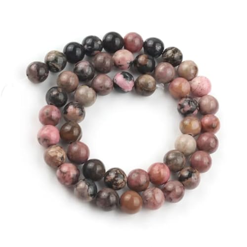 6/8/10 mm Naturstein-Jadeperlen, lose Perlen für Schmuckherstellung, Zubehör, DIY-Charm-Armbänder, 38,1 cm, E, 10 mm (36 Stück) von Generic
