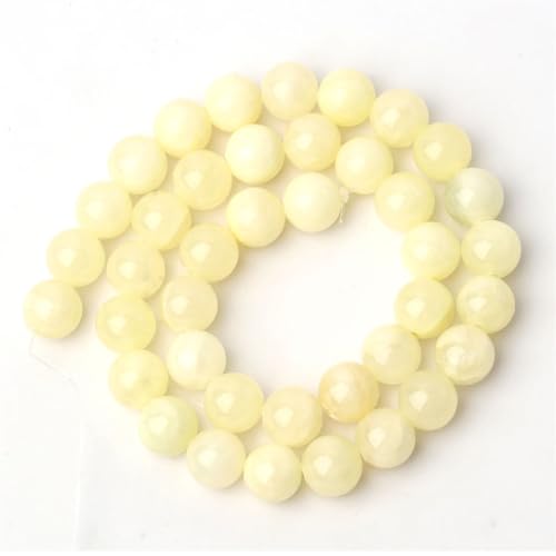 6/8/10 mm Naturstein-Jadeperlen, lose Perlen für Schmuckherstellung, Zubehör, DIY-Charm-Armbänder, 38,1 cm, P 10 mm (36 Stück) von Generic