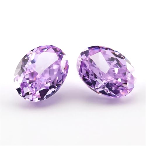 6 x 8 mm ovaler zerkleinerter Eisschliff, loser Zirkonia-Stein, 5A, synthetische Edelsteine für die Schmuckherstellung, Nr. 08, Hellviolett, 6 x 8 mm, 20 Stück 6 x 8 mm ovaler zerkleinerter Eisschliff, loser Zirkonia-Stein, 5A, synthetische Edelsteine für die Schmuckherstellung, Nr. 08, Hellviolett, 6 x 8 mm, 20 Stück von Generic
