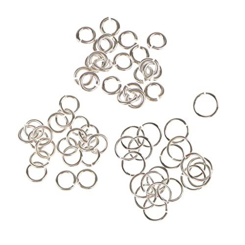 60 Stück gemischte Schmuckringe aus Sterlingsilber, offene Binderinge 60 Stück gemischte Schmuckringe aus Sterlingsilber, offene Binderinge von Generic