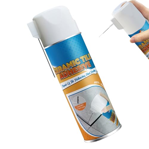 650 ml Fliesenmörtel - wasserdichtes Dichtmittel, weiße schnell trockene Lösung | Rissreparaturkleber für Badezimmerwände, langlebiger Füllstoff für beschädigte Küchen- oder Duschfliesenlücken und Bod von Generic