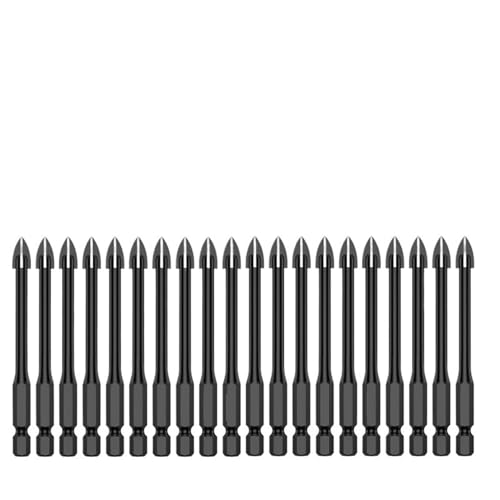 6mm Kreuzsechskant-Bohrer-Set Passend For Fliesen, Porzellan, Spiegel, Multifunktions-Fliesen-Porzellan-Bohrer-Set, Werkzeug, Hartmetallbohrer von Generic