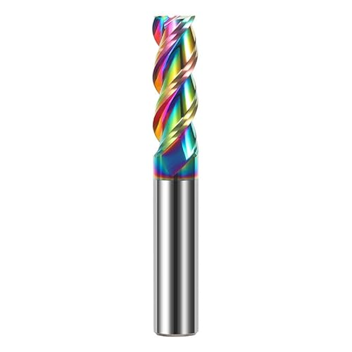 6mm Wolframkarbid-Schaftfräser, 3 Schneiden, scharfe Ecke, DLC-beschichtet, CNC-Fräswerkzeug für Aluminium, Schruppen & Schlichten(10 * 30 * 10D*75L) von Generic