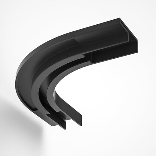 70-600cm Selbstklebende Vorhangschiene Für Decke Oder Wand, Ohne Bohren, Selbstklebendes Raumteiler Aluminium Schiebegardinenstangen(Schwarz,10.05cm/4.13in) von Generic