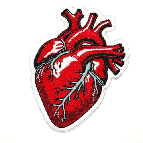 8,9 cm anatomischer Aufnäher zum Aufbügeln – bestickte anatomische Herzapplikationen zum Aufbügeln oder Aufnähen für Löcher, Kleidung, Jeans, Hut, Rucksäcke, Kleidung – Herz-Patch 8,9 cm anatomischer Aufnäher zum Aufbügeln – bestickte anatomische Herzapplikationen zum Aufbügeln oder Aufnähen für Löcher, Kleidung, Jeans, Hut, Rucksäcke, Kleidung – Herz-Patch von Generic