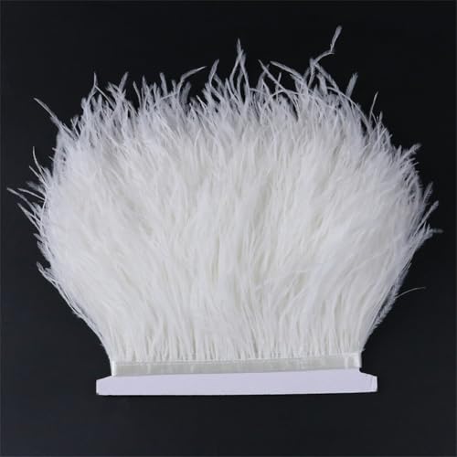 8-10 cm Straußenfeder-Bordüre, 1 Meter, natürliche Straußenfedern, Fransen, Hochzeit, Party, Dekoration für DIY, Handwerk, Naturweiß, 8-10 cm 8-10 cm Straußenfeder-Bordüre, 1 Meter, natürliche Straußenfedern, Fransen, Hochzeit, Party, Dekoration für DIY, Handwerk, Naturweiß, 8-10 cm von Generic