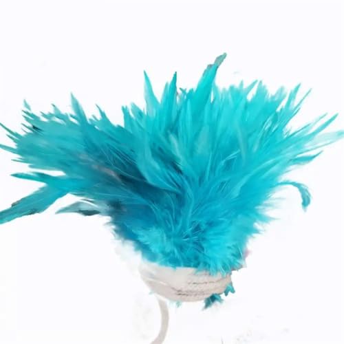 900-1000 Stück verblassende Hahnenfedern, zum Färben, 12–15 cm, für DIY-Schmuck, Huhn, Schmuck, Kostüm, Hut, Party, Seeblau (900–1000 Stück) von Generic