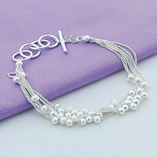 925 Silber gefüllt Sand Bead Quaste Kette Armband Frauen Bettelarmband 925 Silber gefüllt Sand Bead Quaste Kette Armband Frauen Bettelarmband von Generic