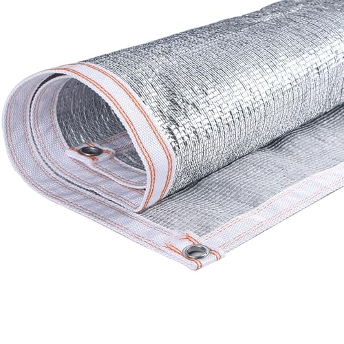 99% Aluminet Schattierungsnetz Gegen Sonne, Strapazierfähiges Netzgewebe Zum Sonnenschutz, Reflektiert Sonnenlicht Für Pflanzen, Autos, Hunde, Gewächshaus, Verschiedene Größen Wählbar(1x5m) von Generic