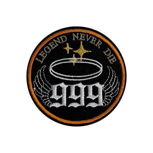 999 Bestickter Aufnäher - Angel Wings Rapper Tribute - Hip Hop Patch zum Aufbügeln oder Aufnähen für Hoodies, Jacken, Rucksäcke, Hüte, Jeans von Generic