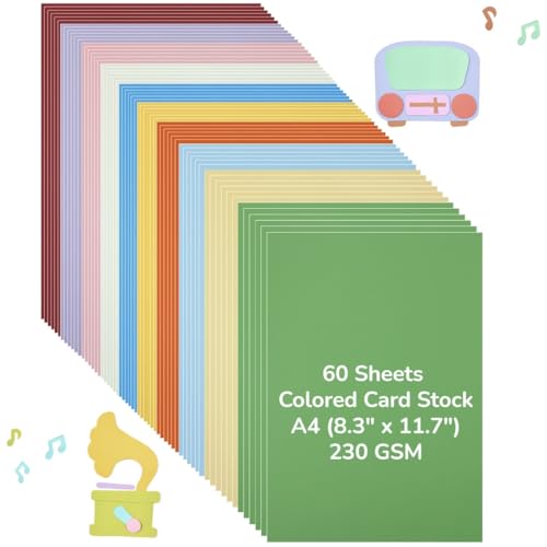 A4-Karton, 10 Farben, Papier, Sammelalben, Grußkarten, Etiketten, 21,1 x 29,7 cm, 60 Blatt, 230 g farbiges Kartonpapier A4-Karton, 10 Farben, Papier, Sammelalben, Grußkarten, Etiketten, 21,1 x 29,7 cm, 60 Blatt, 230 g farbiges Kartonpapier von Generic