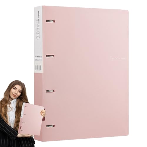 A4 Ordner-Binder Organizer mit 4-Loch-Design für Dokumente und Projekte | Nachfüllbare Dateiordner mit Umschlagverschluss, A4 -Papierspeicher für Schule, Büroschreibtisch, Hausaufgaben und Präsentatio von Generic