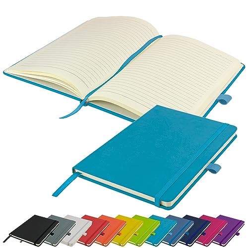 A5-Notizbuch neu liniert Hardcover-Tagebuch Notizblock Notizen Tagebuch (blaugrün) von SAVVY BEE