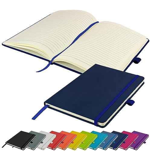 A5-Notizbuch neu liniert Hardcover-Tagebuch Notizblock Notizen Tagebuch (Marineblau) von Savvy Bee