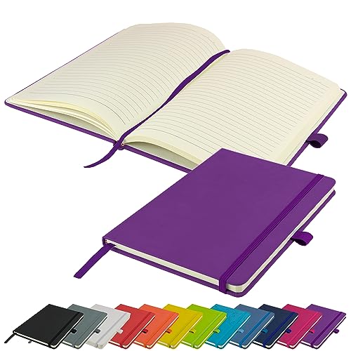 A5-Notizbuch neu liniert Hardcover-Tagebuch Notizblock Notizen Tagebuch (lila) von Savvy Bee