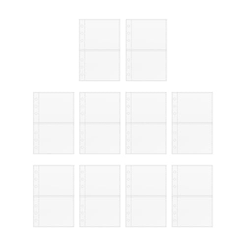 A6 Planer Einlagen | 10 Stück transparente Ordnerblätter – glatte Hüllen für Organizer von Kreditkarten, Fotos, Posten, Studium, Projekt, Büro A6 Planer Einlagen | 10 Stück transparente Ordnerblätter – glatte Hüllen für Organizer von Kreditkarten, Fotos, Posten, Studium, Projekt, Büro von Generic