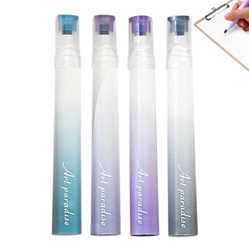 Ästhetischer Highlighter Stift - 4x Notizmarkierungsstifte, Schnell trocken ohne Entlüftungstinte | Leichte Farbaugenschutzmarker Set für Journaling, Scrapbooking, Studiennotizen, Büroarbeit, Schulpla von Generic