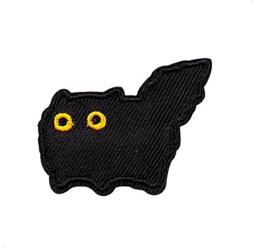 AP037 Aufnäher, Motiv: wütende, gruselige Katze, 51 x 42 mm, Schwarz, 2 Stück AP037 Aufnäher, Motiv: wütende, gruselige Katze, 51 x 42 mm, Schwarz, 2 Stück von Generic