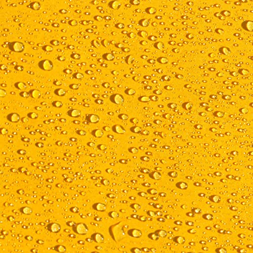 AQUA DENVER Wasserdichter Polyester Stoff Reißfest für Vordächer, Zelte, Outdoorbekleidung, Garten Meterware Farbpalette (Gelb) von Generic