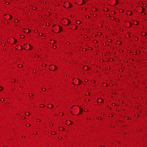 AQUA DENVER Wasserdichter Polyester Stoff Reißfest für Vordächer, Zelte, Outdoorbekleidung, Garten Meterware Farbpalette (Rot) von Generic