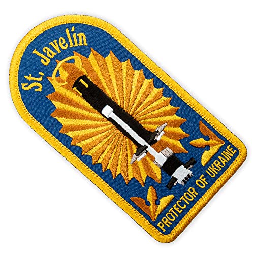 ARTNATALI St. Javeline Protector of Ukraine Patch, Ukrainian Military Moral Support, Bestickt zum Aufbügeln, 6,9 x 12,7 cm von Generic