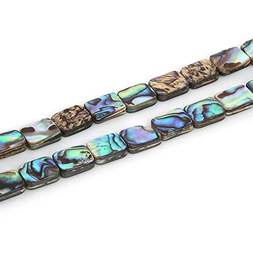 Abalone Muschel Lose Perlen Rund Pfauenblau 39cm (15 3/8"), 1 Strang für die Herstellung von ModeschmuckFashion Processed von Generic