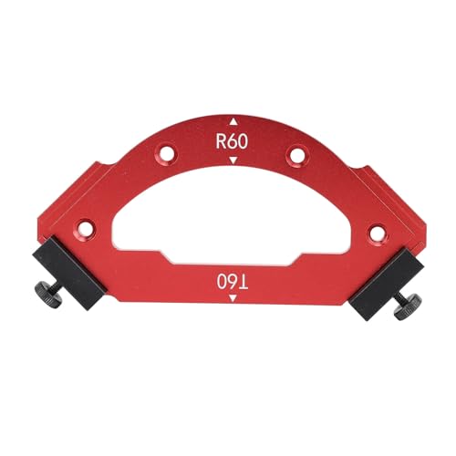 Abgerundete Ecken Router Bit Vorlage Holzbearbeitungsradius -Jig -Router -Vorlage hohe Präzision Aluminiumlegierung R60 T60 für professionelle Holzarbeiter DIY -Enthusiasten von Generic