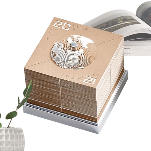 Abreißkalender Skulptur – Papierskulptur Erde Modell Schreibtischkalender, Erde Panorama Papier Skulptur Kalender, Kalender Memo Pad, Kalender Ornament Kreative Papierskulptur für Liv von Generic