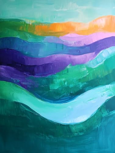 Abstrakt Diamond Painting Erwachsene Groß XXL 25x35cm, 5D Diamant Painting Bilder Lila Muster DIY Bastel Erwachsene Anfänger Mosaik Set für Zimmer Wohnzimmer Wand Deko Aesthetic, Geschenke YGZB-HY von Generic