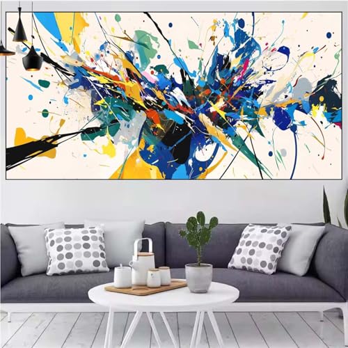 Abstrakt Diamond Painting xxl 100x200cm Diamond Painting Erwachsene Farbe Diamant Malerei Set,Mosaikherstellung Malen Nach Zahlen Cross Stickerei Kunst Leinwand Malerei Kits,Décor Gifts Frauen CN-51 von Generic