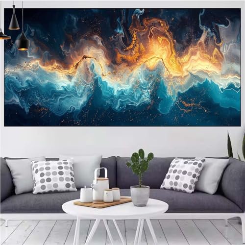 Abstrakt Diamond Painting xxl 100x200cm Diamond Painting Erwachsene Marmor Diamant Malerei Set,Mosaikherstellung Malen Nach Zahlen Cross Stickerei Kunst Leinwand Malerei Kits,Décor Gifts Frauen CN-54 von Generic