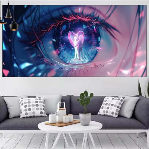 Abstrakt Diamond Painting xxl 90x180cm Diamond Painting Erwachsene Auge Diamant Malerei Set,Mosaikherstellung Malen Nach Zahlen Cross Stickerei Kunst Leinwand Malerei Kits,Décor Geschenke Frauen CN-85 von Generic