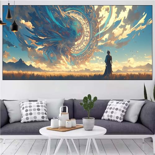 Abstrakt Diamond Painting xxl 90x180cm Diamond Painting Erwachsene Karikatur Diamant Malerei Set,Mosaikherstellung Malen Nach Zahlen Cross Stickerei Kunst Leinwand Malerei Kits,Gifts Frauen CN-66 von Generic