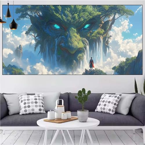 Abstrakt Diamond Painting xxl 90x180cm Diamond Painting Erwachsene Landschaft Diamant Malerei Set,Mosaikherstellung Malen Nach Zahlen Cross Stickerei Kunst Leinwand Malerei Kits,Gifts Frauen CN-70 von Generic
