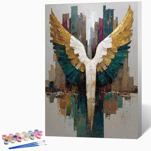 Abstrakt Malen Nach Zahlen Erwachsene Bunt Malen Nach Zahlen DIY Set Erwachsene 30 x 40 cm, Kreativ Handgemalt Leinwand Set Mit 3-Pinseln Und Acrylfarbe, Geschenke FüR Frauen (Ohne Rahmen) -LKF0748FX von Generic