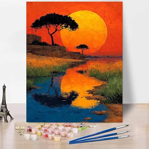 Abstrakt Malen Nach Zahlen Erwachsene Landschaft Malen Nach Zahlen Kreativ Set Erwachsene 100x135cm, Leinwand Ölgemälde Bastelset mit Pinsel und Farben für Geschenke für Frauen, Ohne Rahmen -XY183 Abstrakt Malen Nach Zahlen Erwachsene Landschaft Malen Nach Zahlen Kreativ Set Erwachsene 100x135cm, Leinwand Ölgemälde Bastelset mit Pinsel und Farben für Geschenke für Frauen, Ohne Rahmen -XY183 von Generic