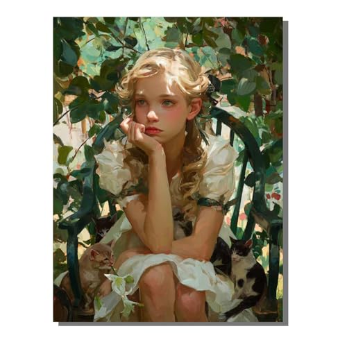 Abstrakt Malen Nach Zahlen Erwachsene Mit Rahmen, Malen Nach Zahlen Landschaft 40x55 cm DIY Painting Set Mit 3 Pinseln und 36 Acrylfarbe, Paint by Numbers Deko Wohnzimmer, Geschenke für Frauen ZBSDK63 von Generic