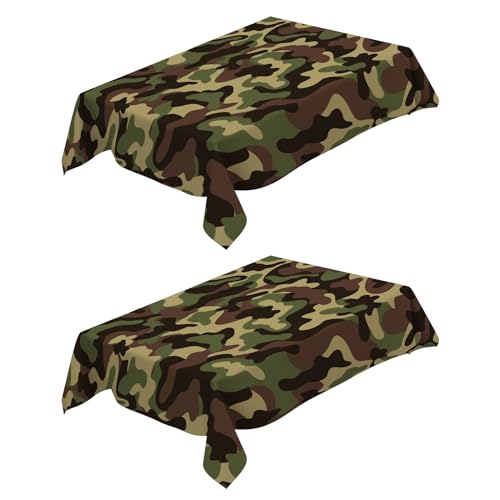Abwaschbare Tischdecke 2 Stück Grüne Tarnung 140x140 cm Tischdecken Wasserabweisend Fleckschutz Pflegeleicht Polyester mit Lotuseffekt für Wohnzimmer Esszimmer Balkon und Garten Abwaschbare Tischdecke 2 Stück Grüne Tarnung 140x140 cm Tischdecken Wasserabweisend Fleckschutz Pflegeleicht Polyester mit Lotuseffekt für Wohnzimmer Esszimmer Balkon und Garten von Generic