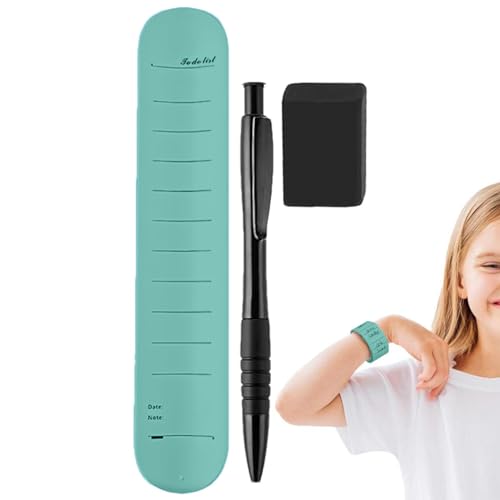 Abwischbarer Notizblock, Erinnerungsarmband, Notizblock-Armband aus Silikon, wiederverwendbar, für Einkaufsliste, Armband für Krankenschwestern für die Arbeit Abwischbarer Notizblock, Erinnerungsarmband, Notizblock-Armband aus Silikon, wiederverwendbar, für Einkaufsliste, Armband für Krankenschwestern für die Arbeit von Generic